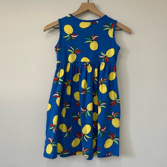 Hanna Andersson blue pineapple sleeveless girls dress size 8 - Picture 9 of 9
